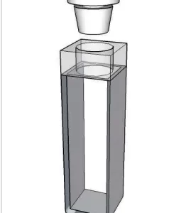 Standard cuvette with stopper