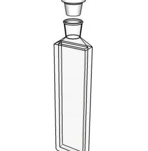 Standard cuvette with Teflon stopper and round bottom